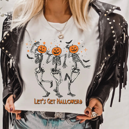 Pumpkin Skeleton shirt, Halloweird, Halloween retro tee, Halloween Skeleton, Fall Halloween shirt, Spooky shirt, Fall oversized tee