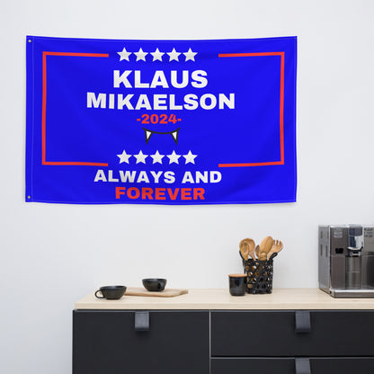 Klaus Mikaelson Flag, Klaus Mikaelson merch, TVD tapestry, TVD room decor, Tvd dorm flag, Tvd gift, Team Klaus Funny tvd gift