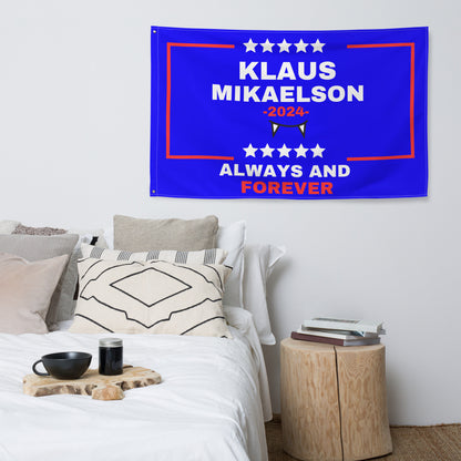 Klaus Mikaelson Flag, Klaus Mikaelson merch, TVD tapestry, TVD room decor, Tvd dorm flag, Tvd gift, Team Klaus Funny tvd gift