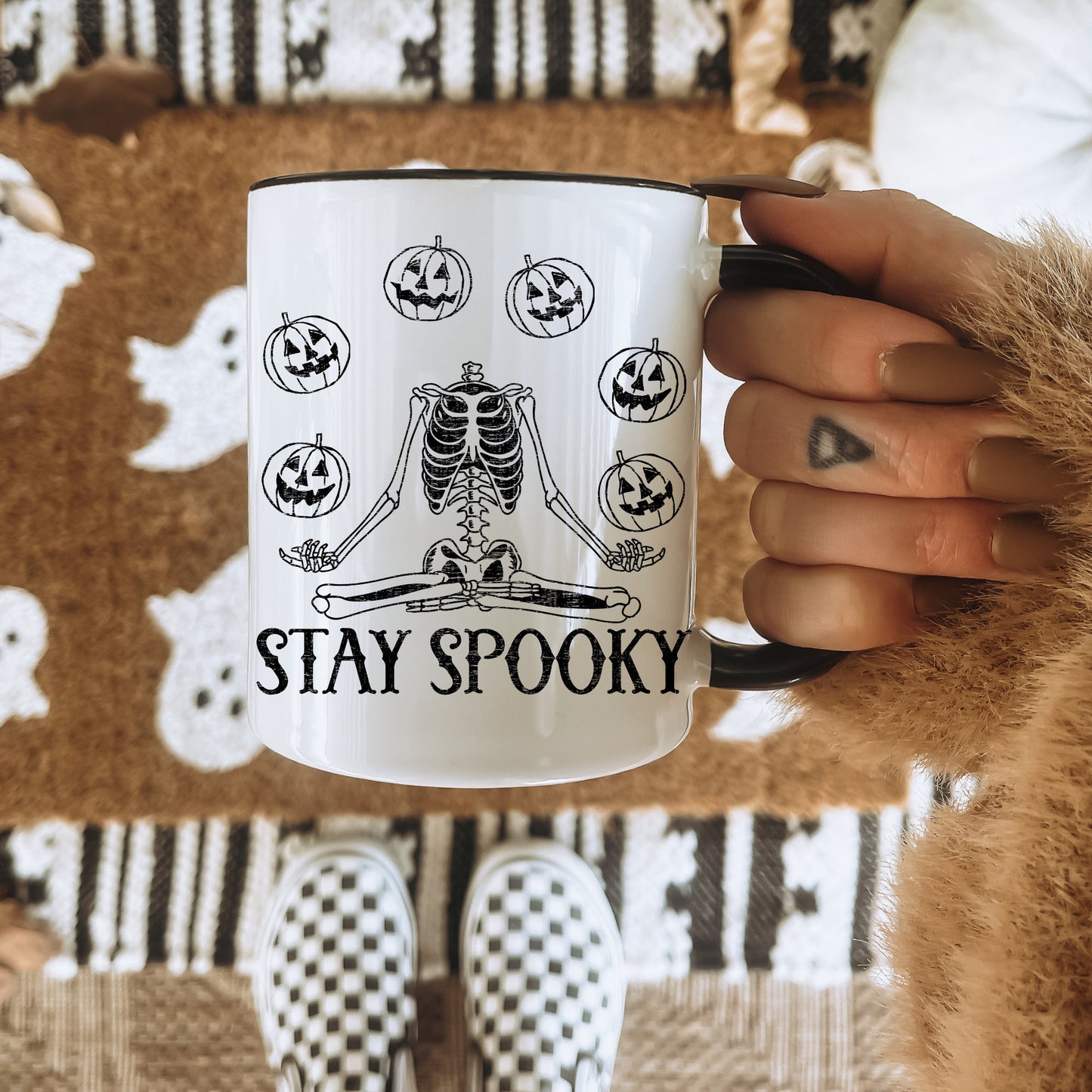 Halloween Mug, Spooky Season Mug, Pumpkin Mug, Skeleton Mug, Stay Spooky Mug, Horror Mug, Halloween gift