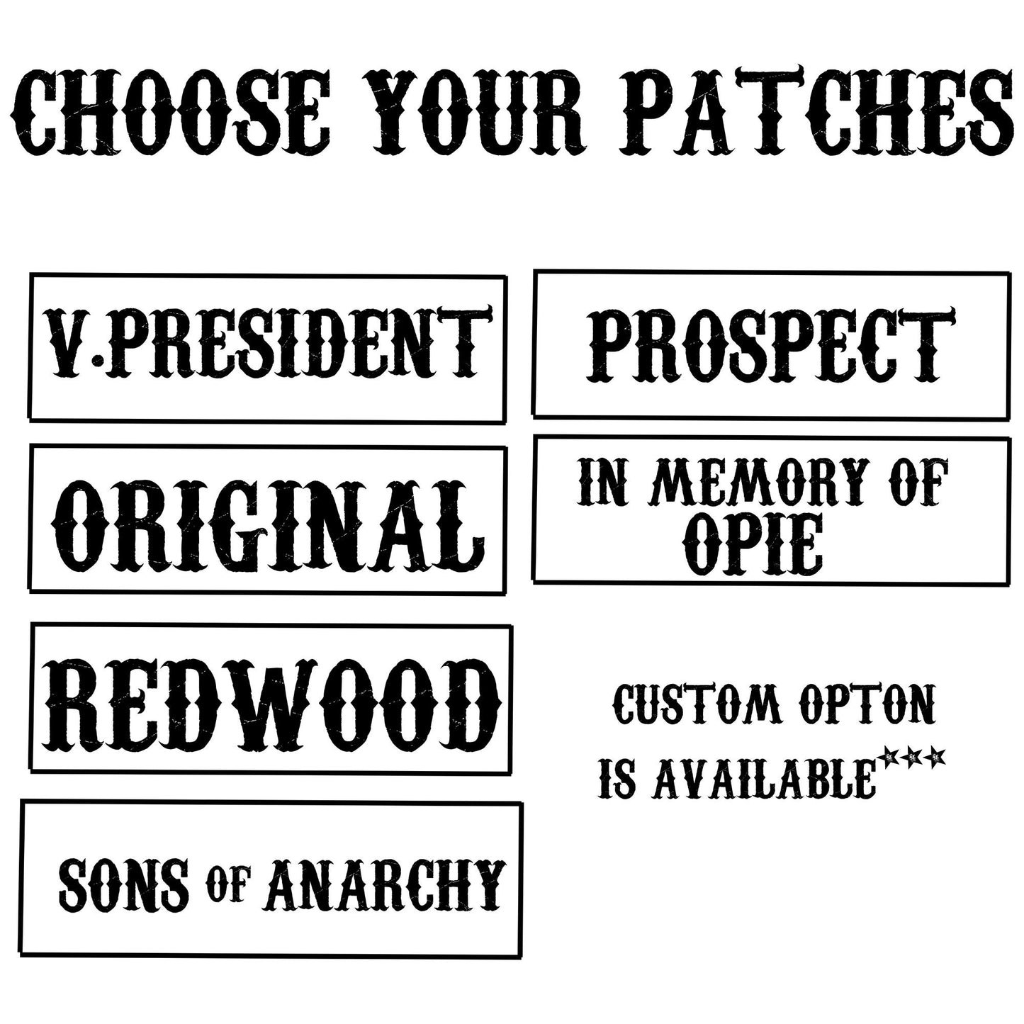 SOA Hoodie/Shirt Patches
