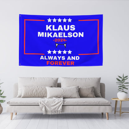 Klaus Mikaelson Flag, Klaus Mikaelson merch, TVD tapestry, TVD room decor, Tvd dorm flag, Tvd gift, Team Klaus Funny tvd gift