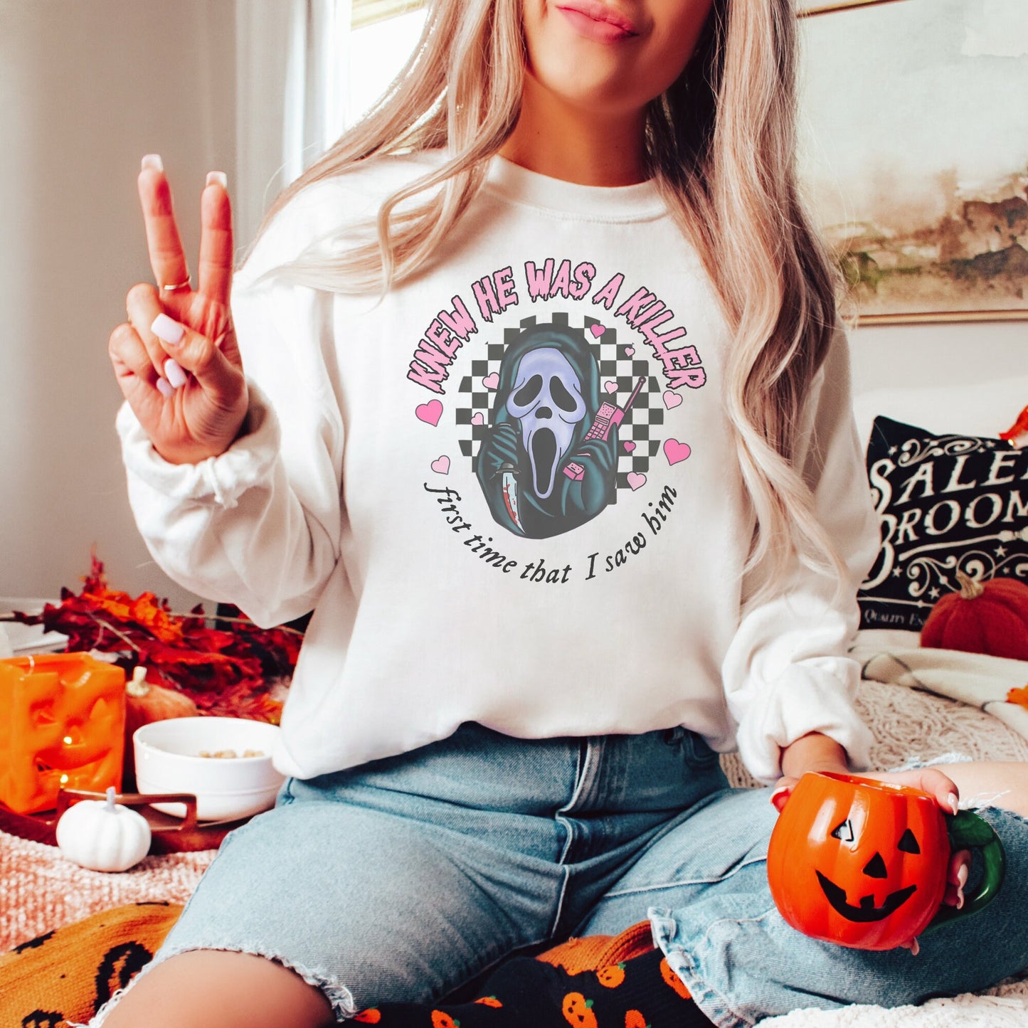 Taylor Halloween Crewneck Halloween Swiftie Sweater, Taylor merch, Reputation era shirt, Swiftie fan merch, Ghostface shirt