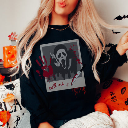 Ghostface Hoodie, No you hang up, Scream Movie Fan, Ghostface Hoodie, 90s Horror Hoodie, 90s slasher fan, Halloween Hoodie