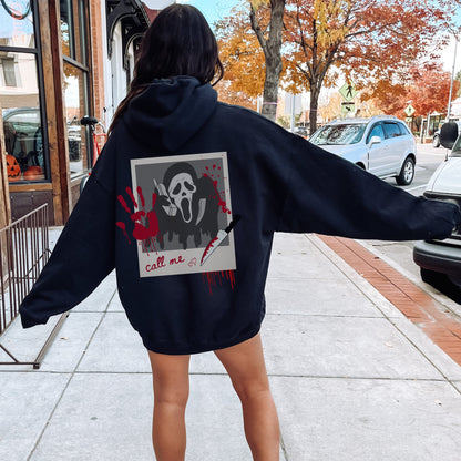 Ghostface Hoodie, No you hang up, Scream Movie Fan, Ghostface Hoodie, 90s Horror Hoodie, 90s slasher fan, Halloween Hoodie