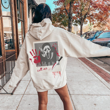 Ghostface Hoodie, No you hang up, Scream Movie Fan, Ghostface Hoodie, 90s Horror Hoodie, 90s slasher fan, Halloween Hoodie