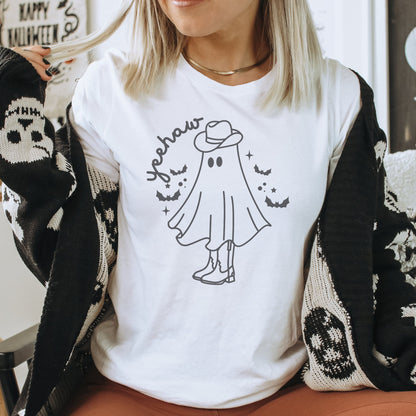 Western Ghost Sweatshirt,  Western Halloween Sweatshirt, Ghost Sweatshirt, Cowboy Shirt, Yeehaw Tee, Halloween Sweater, Halloween Cowgirl