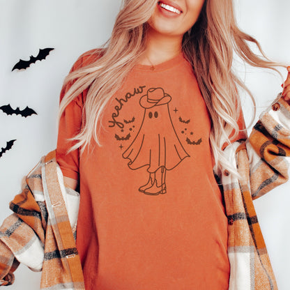 Western Ghost Sweatshirt,  Western Halloween Sweatshirt, Ghost Sweatshirt, Cowboy Shirt, Yeehaw Tee, Halloween Sweater, Halloween Cowgirl