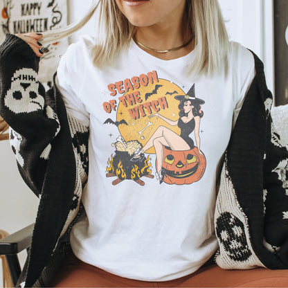 Halloween Sweatshirt, Retro witch crewneck, Salem witches Halloween, Witchy clothing, Halloween costume, Witch Shirt, Season of the witch