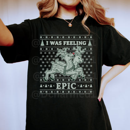 TVD xmas shirt, tvd merch, tvd gift, mystic falls shirt, I was feeling epic, tvd fan, Damon salvatore, tvd fan gift, stefan salvatore