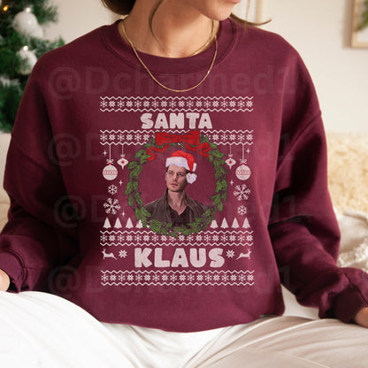 Vampire Diaries Sweatshirt, TVD Ugly Christmas Sweater, TVD Xmas gift, Klaus Mikaelson, TVD fan gift, Santa Klaus