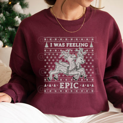 TVD xmas shirt, tvd merch, tvd gift, mystic falls shirt, I was feeling epic, tvd fan, Damon salvatore, tvd fan gift, stefan salvatore